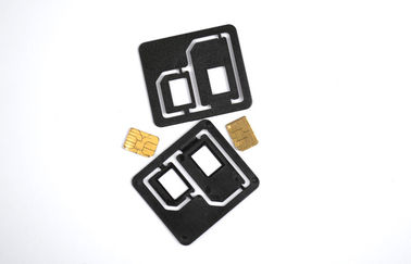 พลาสติกสีดำโทรศัพท์มือถือซิมการ์ดอะแดปเตอร์สากล Dual SIM Card Adapter